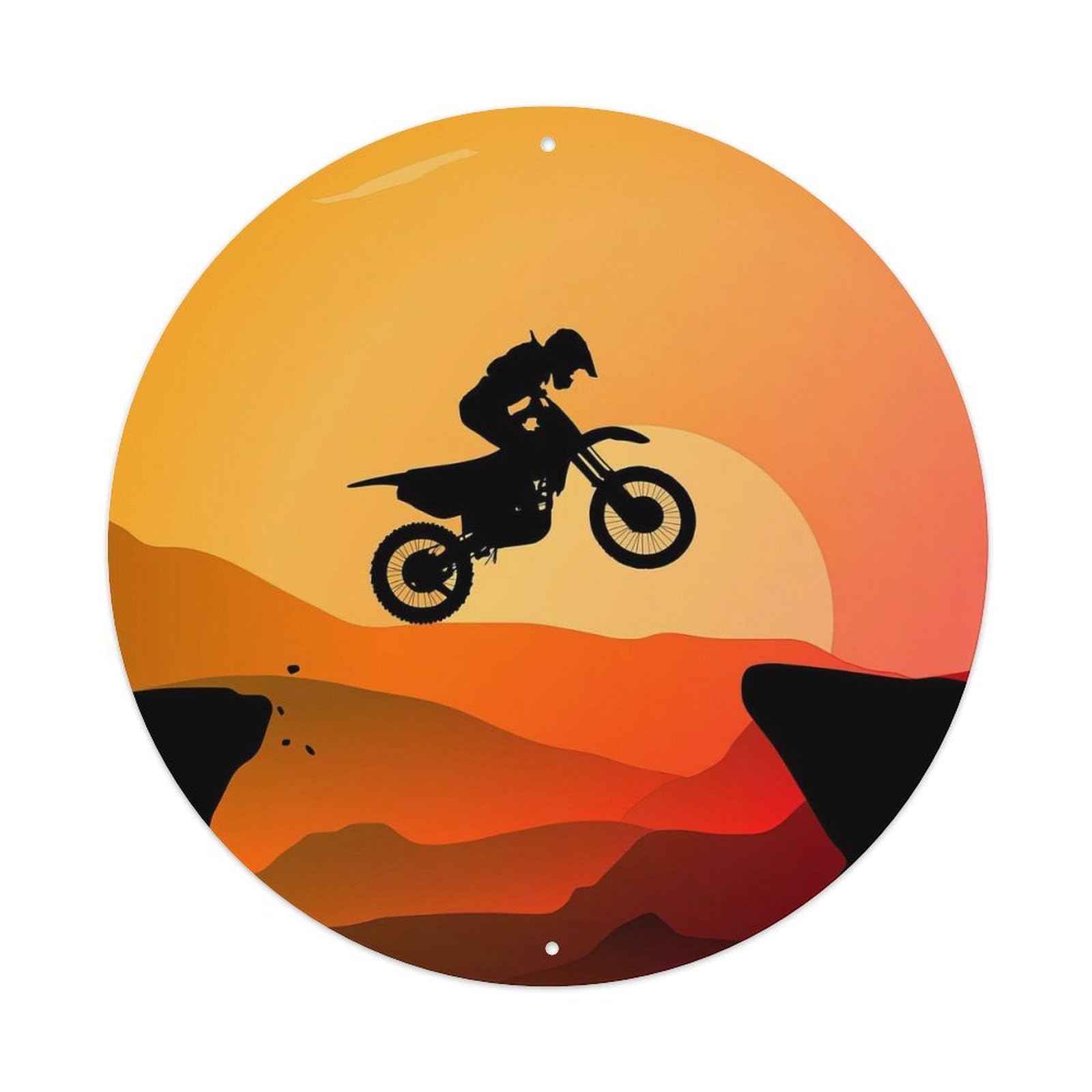 Extreme Sports Motorcycle Tricks Peak Challenge Vintage Metal Tin Sign