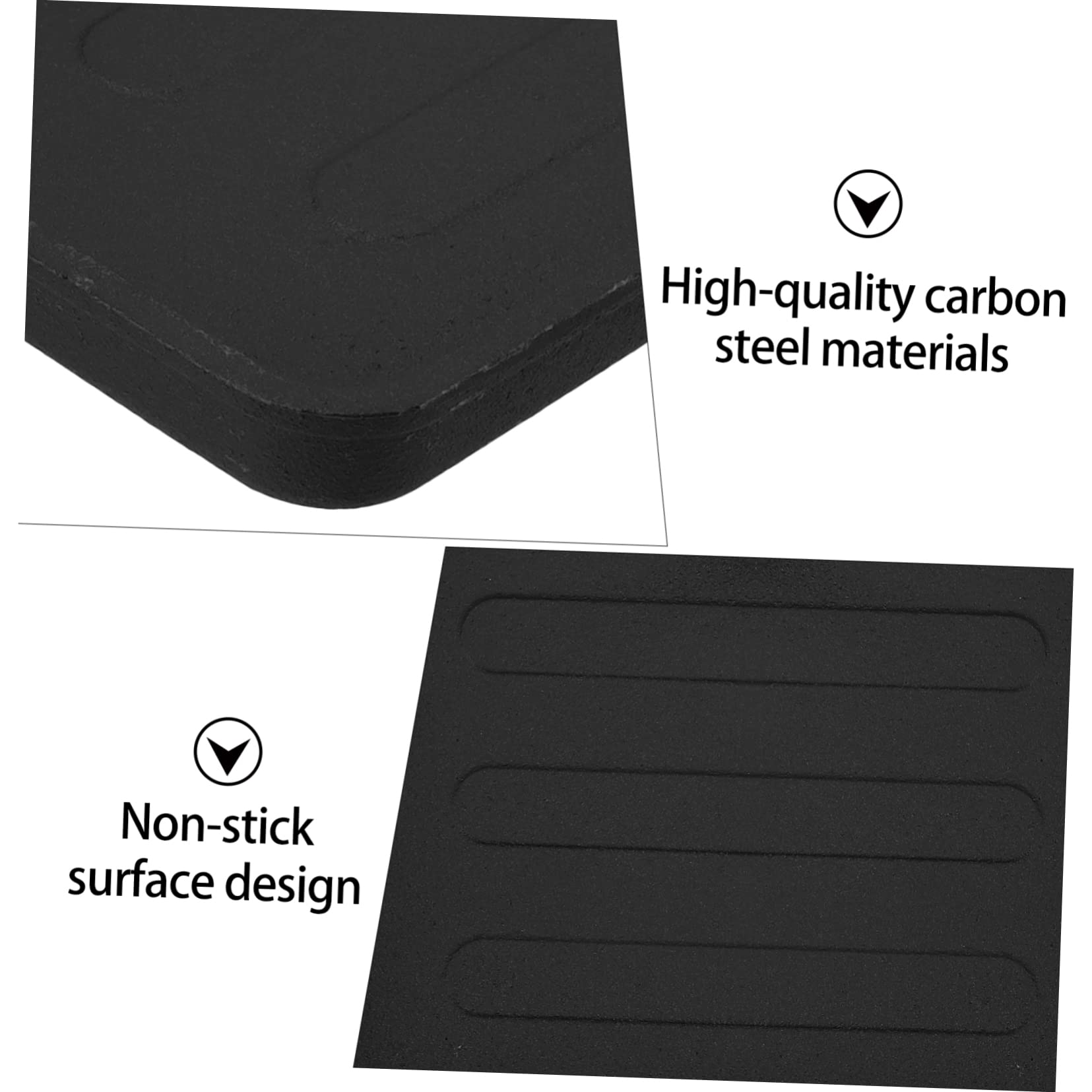 Mikinona Cast Iron Teppanyaki Plate Grill Platter Bbq Pan Outdoor Grill Easy Clean