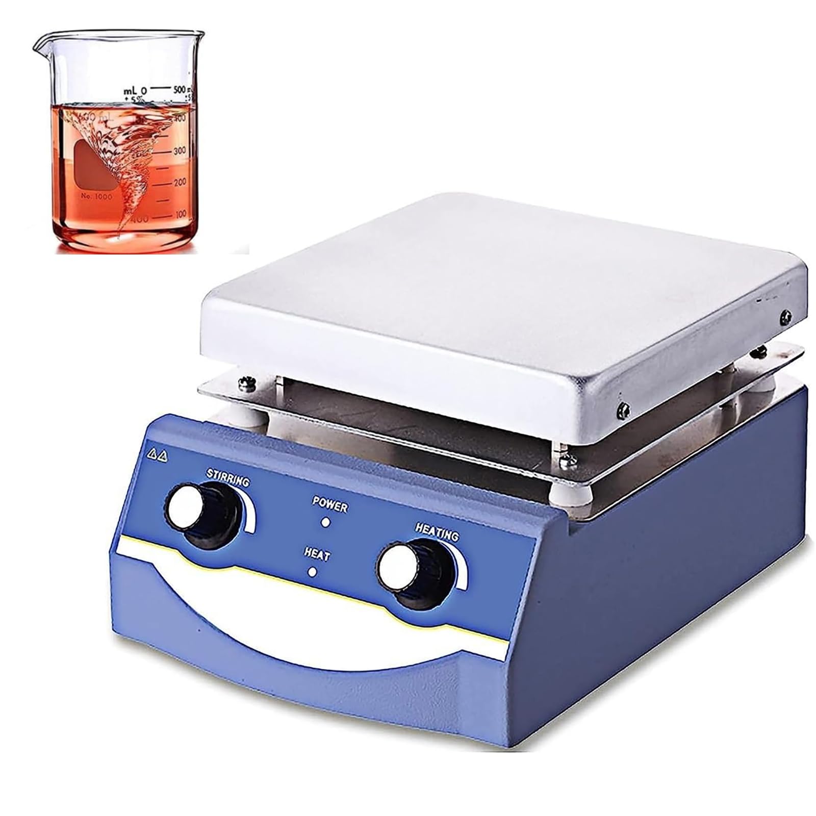 Agitatore magnetico per riscaldamento 3L, agitatore da laboratorio 500W, riscaldamento 350℃, velocità 0-1600rpm per ricerca scientifica, attrezzature di laboratorio, miscelazione chimica