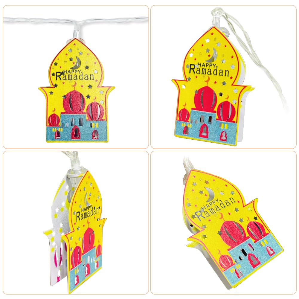 Guirlande Lumineuse Ramadan 20 Led 3.0M, Ramadan Decoration Etoile Et