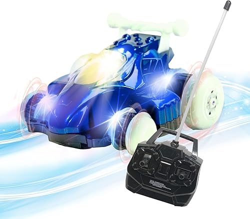 Miniatura 5 de Mindscope azul hoverquad Radio Control Stunt acción luz LED Vehículo 49MHz