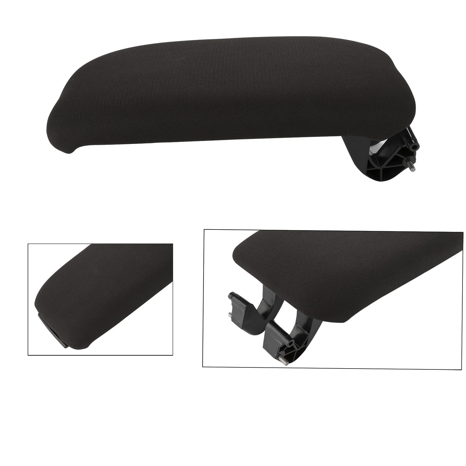 KASturbo Housse Accoudoir Couvercle Central pour A3 8P 8P0864245P 2003-2013 Tissu Noir