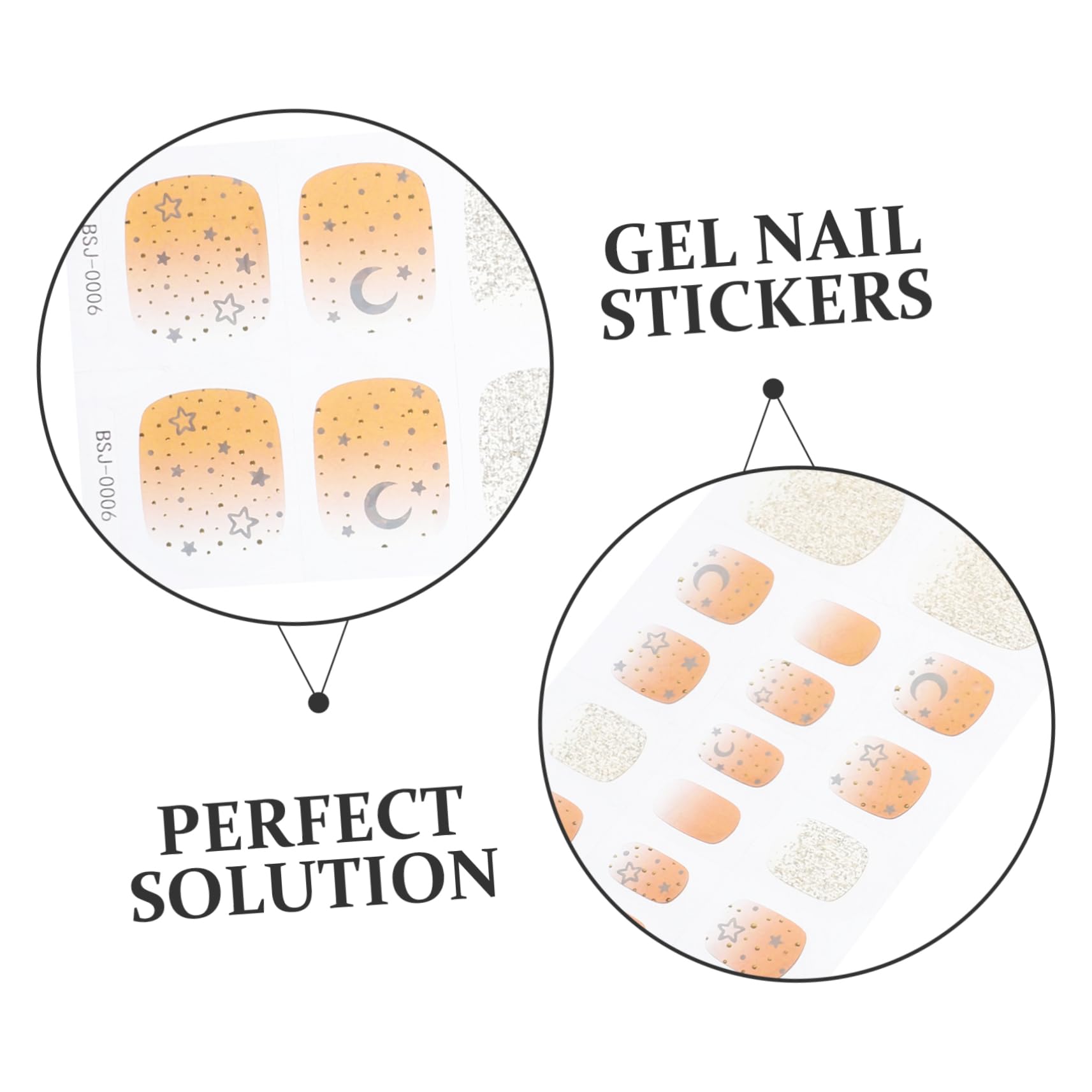 SHERCHPRY 5 Set adesivi per unghie Gel polacco chiodi adesivi strisce per unghie lucide i per chiodi strisce di smalto per i per decalcomanie per i di