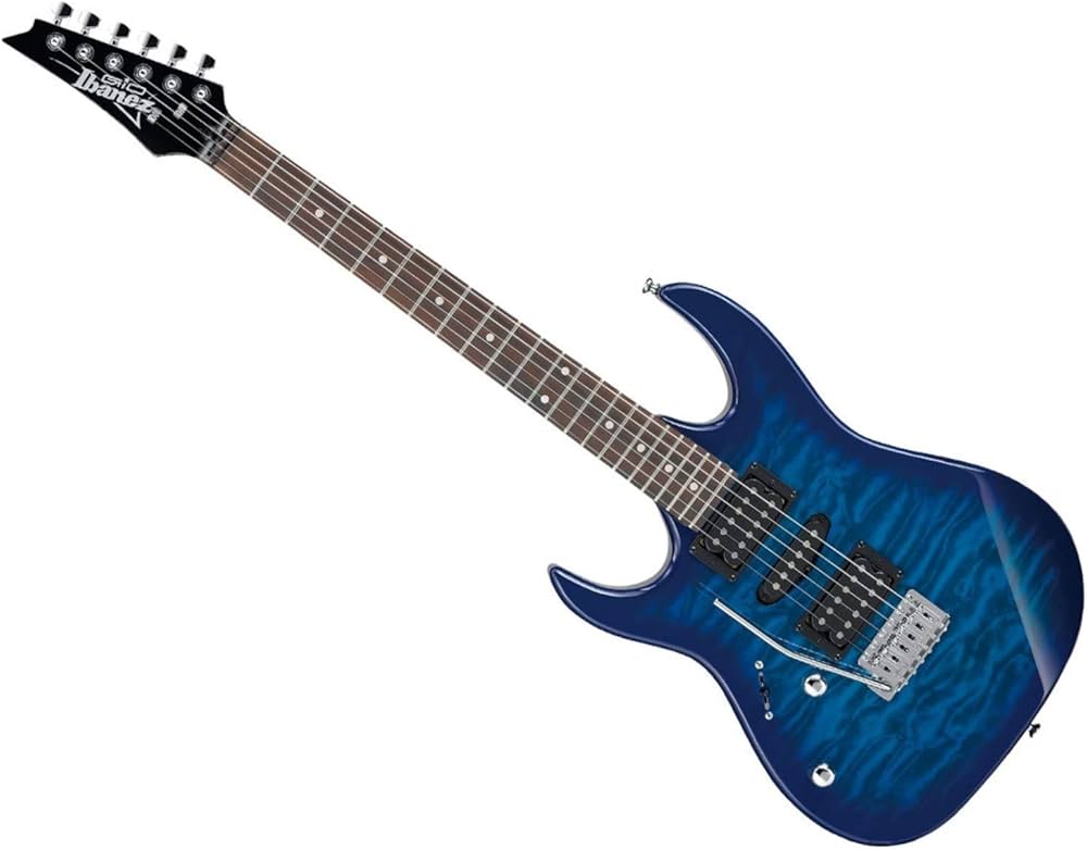 Ibanez Gio GRX70QAL canhoto - Explosão azul transparente : Amazon