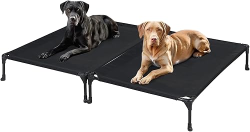 Miniatura 28 de Veehoo Cama Elevada para Perros al Aire Libre para Perros Pequeños, Camas Cots Elevadas Refrescantes para Perros Plataforma de Entrenamiento Fuera