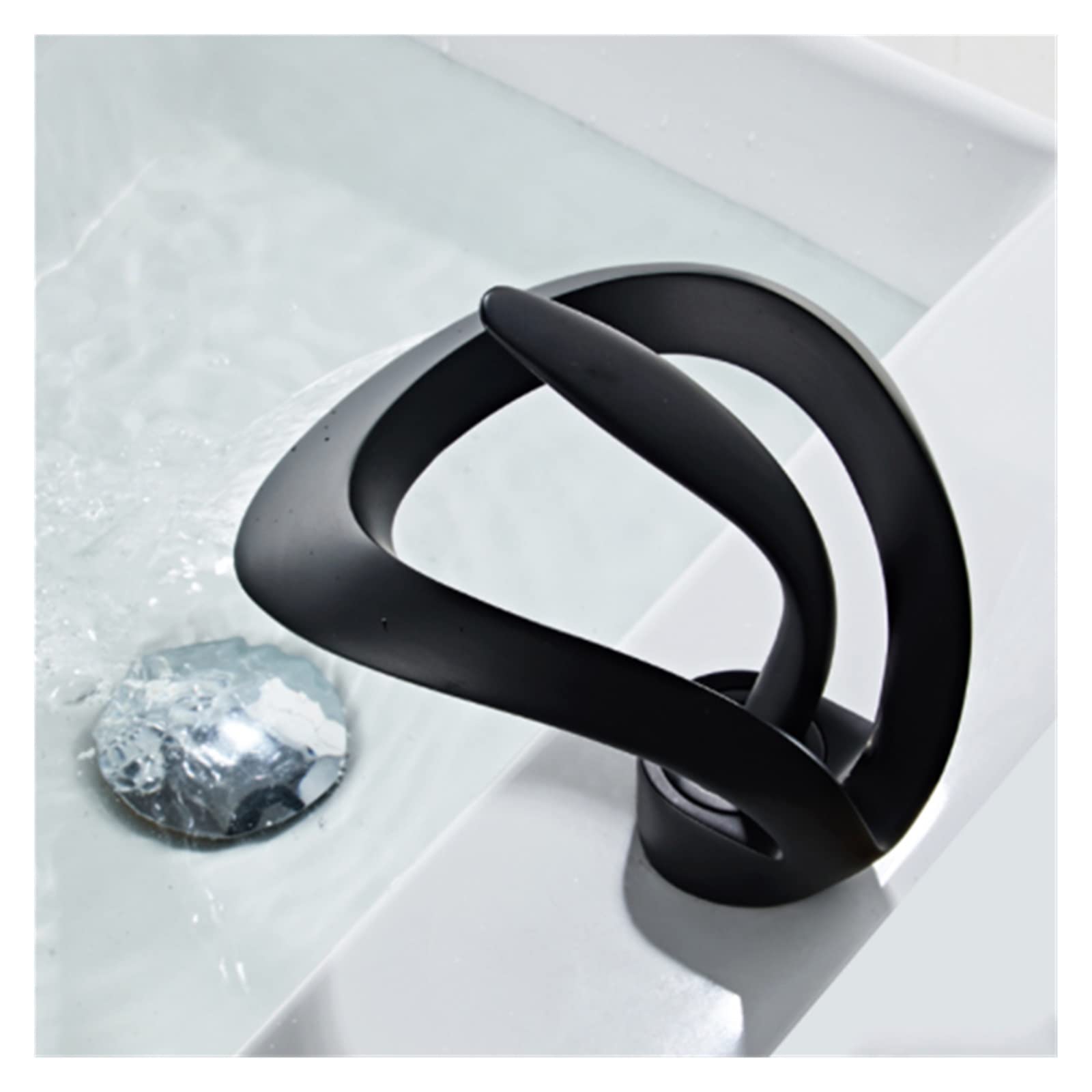 KEZIE faucet Bathroom Basin Faucet Hot And Cold Mixed Sink Faucet Deck Mounted Brass Waterfall Sink Faucet Smart faucet (Color : B)