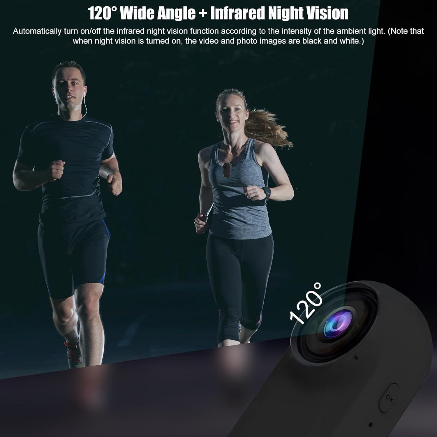 OBEST Mini Caméra Action 1080P HD,Body Cam 120° Grand Angle,Caméra Casque Moto Vision Nocturne Infrarouge,Caméra POV Écran de 0,85 Pouce,Accessoires Multifonctions pour Vélo, Ski, Vlog