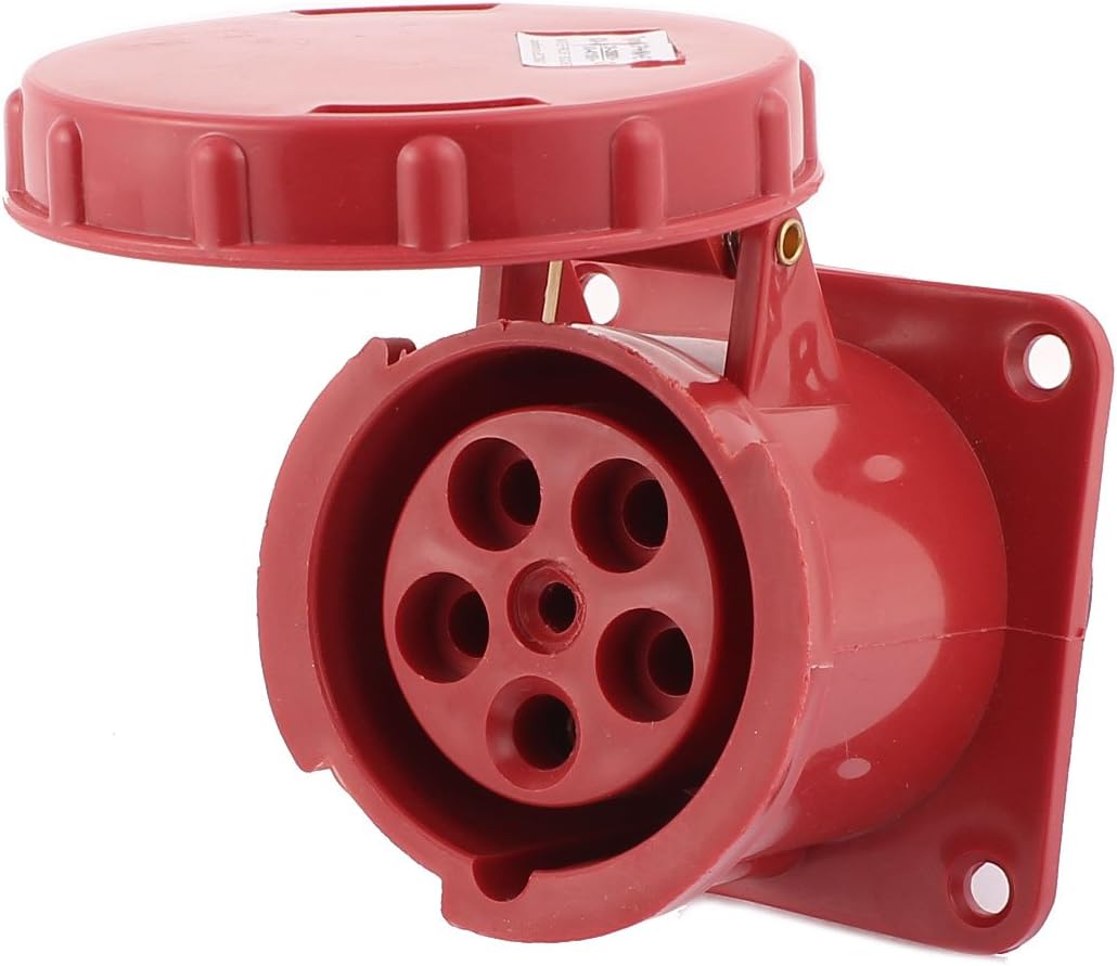 AC 240V-415V Sockets & Socket Sets 63A IP67 3P+N+E 5P Female Industrial Consealing Individual Sockets Straight Socket