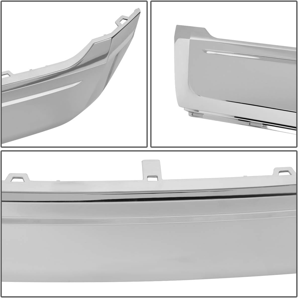 DNA Motoring ZTL-Y-0159 OE Style Front Lower Bumper Grille Moulding Replacement Compatible with 11-14 Ford Edge, Metallic