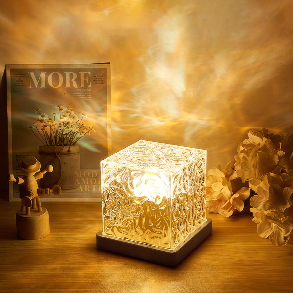 Światło projektora fal oceanicznych, 16 kolorów lampa dotykowa ze sterowaniem dotykowym, lampa 3D Cube Galaxy projektor światło do domowego biura baru restauracji