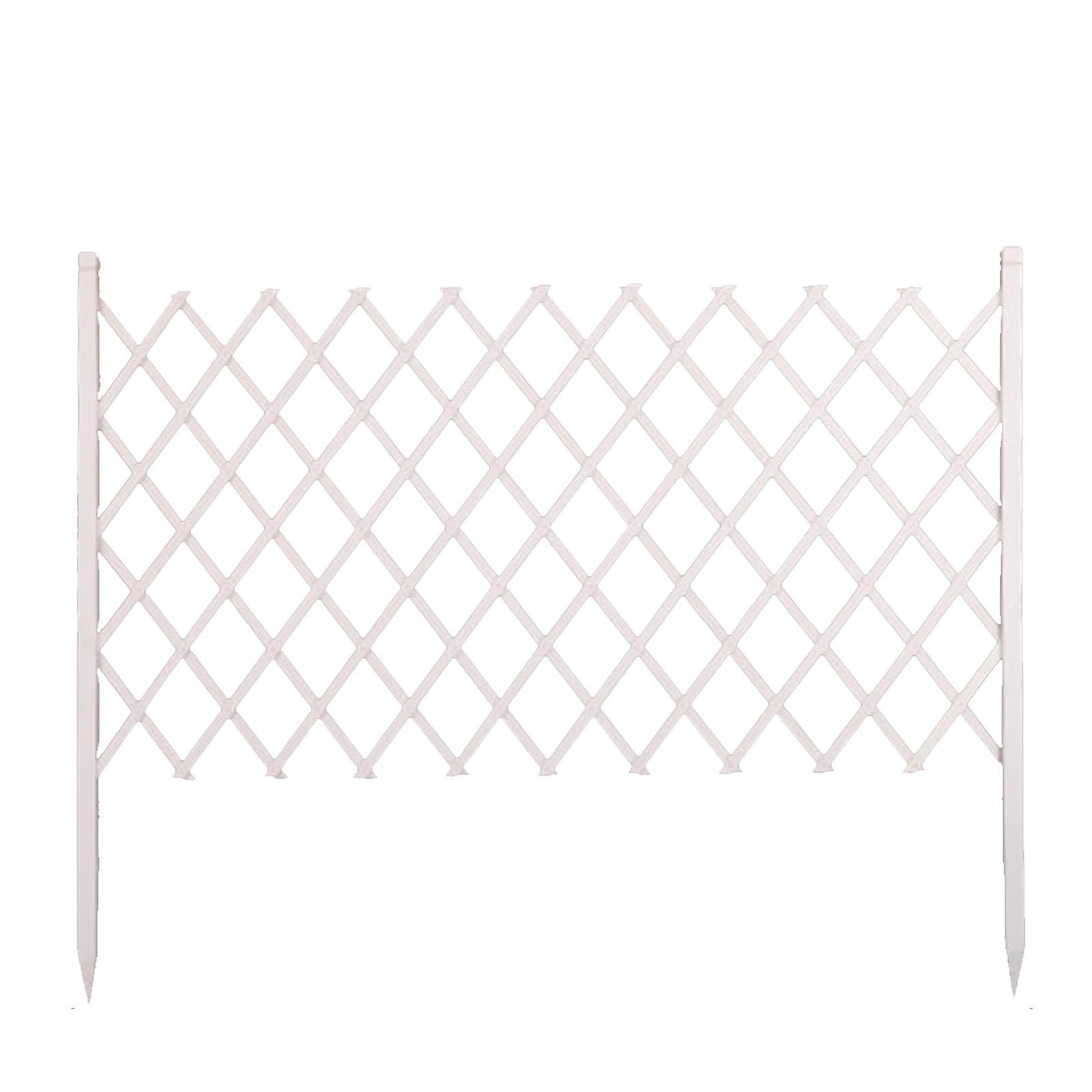 Brise Vue Balcon Bois, Treillis Extensible pour Plantes Grimpantes, Panneau Bois Extérieur Clôture Rétractable Décorative Support Fleur Jardin Terrasse(Blanc,50cmHx140cmL)
