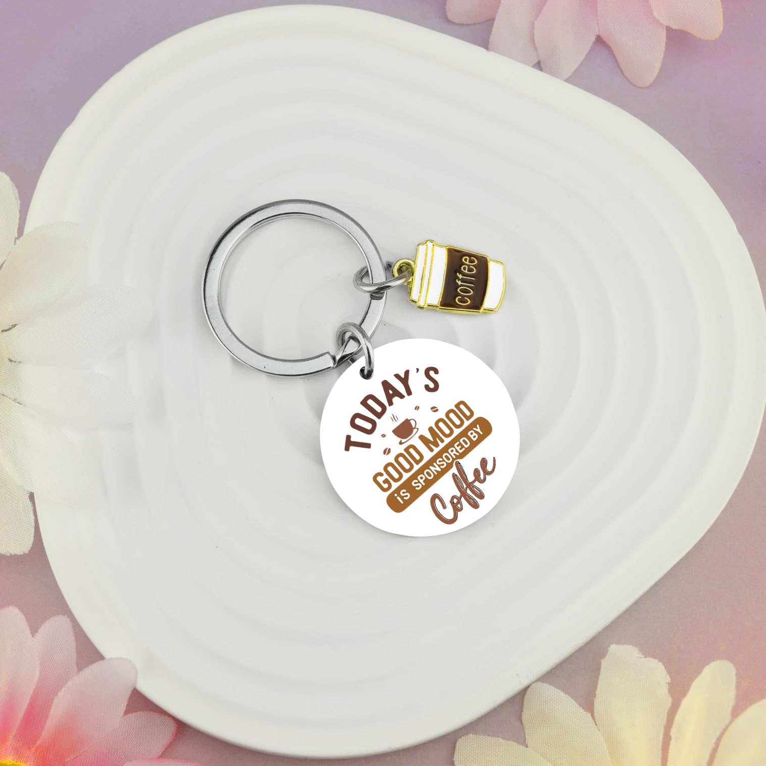 Klpoyu Coffee Lover Gifts for Women Men Coffee Keychain Accessories Coffees Gifts for Lovers Women Barista Gift Ideas Christmas Unique and Unusual Gift