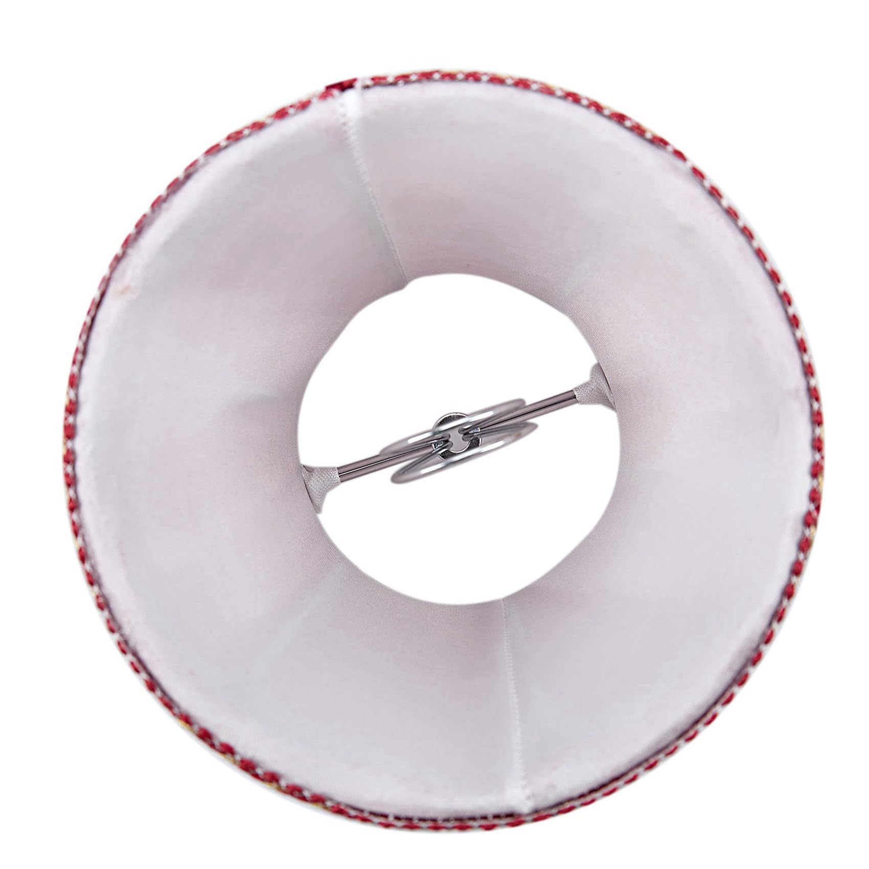 6X Fabric Clip sur Abat-Jour, Abat-Jour Fait à la Main E14 pour Lampe de Applique Murale de Style Européen Moderne Lampe à Bougie, Lampe de Table à Décor en Flanelle Bleue(Rouge)