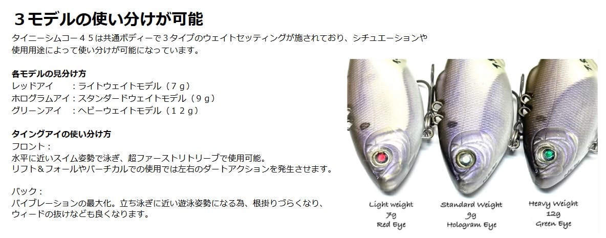 Amazon.co.jp: ニシネルアー(Nishine Lure Works) タイニーシムコー