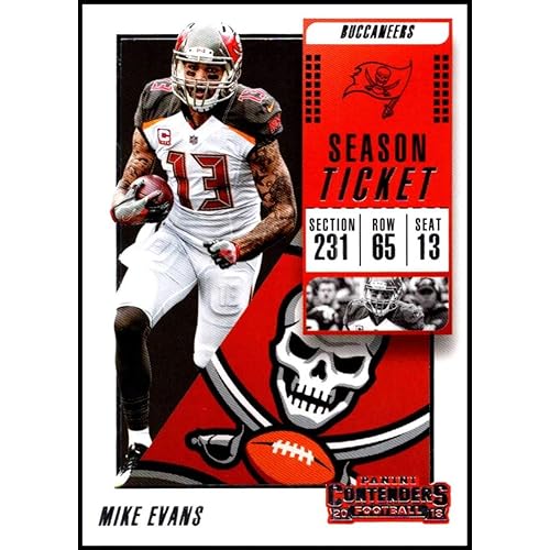 2018 Contenders NFL Season Ticket (Base) #8 Mike Evans Tampa Bay Buccaneers Official Football Trading Card made by Panini