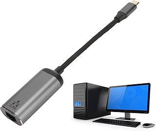 USB C to Ethernet Adapter High Speed Plug and Play USB Type C to RJ45 2.5G Gigabit Ethernet LAN Network Adapter for Windows, for OS 10.7, and for Linux