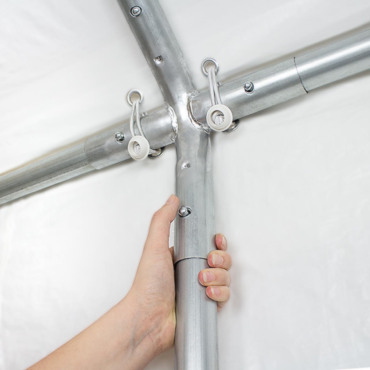 TOOLPORT Partyzelt 3x6 m Pavillon Starke PVC 600 N Plane wasserdicht und schneller Aufbau