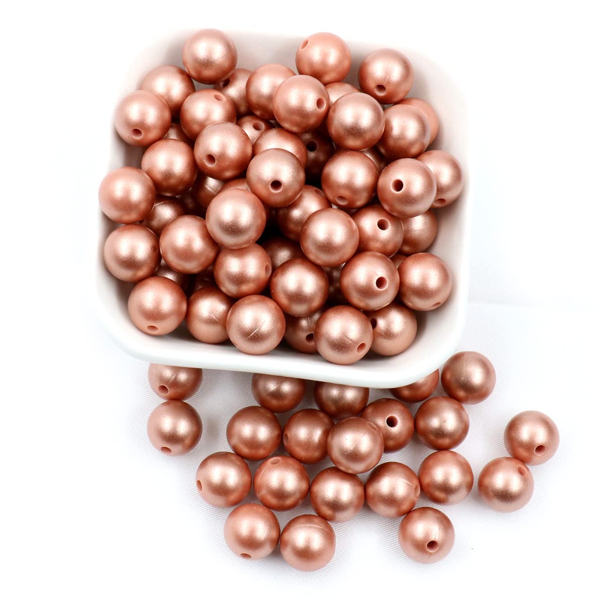 TIANYI-Lot De 120 Perles Rondes En Silicone De 12 Mm Avec Corde Elastique De 5 Metres Kit De Fabrication De Perles En Silicone Pour Colliers Bracelets Porte Cles Cordons Bijoux Loisirs Creatifs