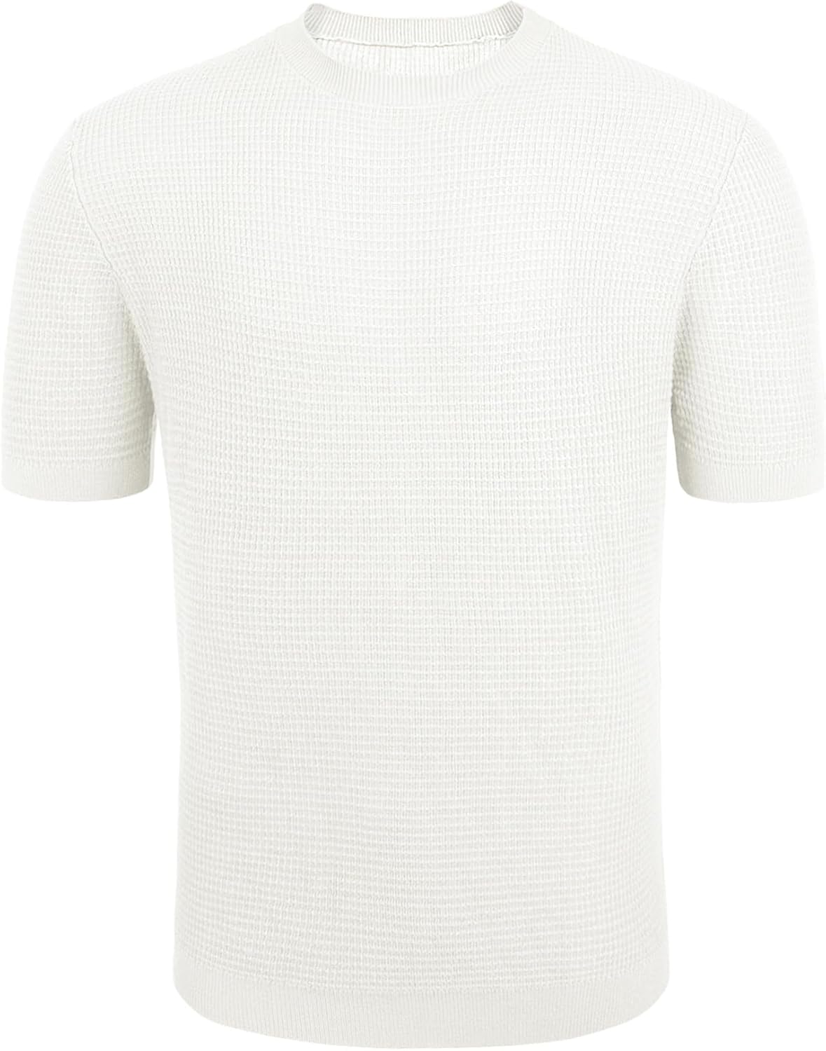 LOGEEYAR Men's Fashion Crewneck Knitted T-Shirts Short Sleeve Textured Pullover Tees Casual Waffle Knit T Shirts for Men - Image 4