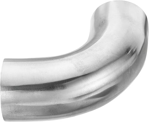 Miniatura 4 de PATIKIL Codo de curva de mandril de 90 grados, 2 pulgadas de acero OD codo de escape conector de tubería de escape 304 inoxidable para tubo de