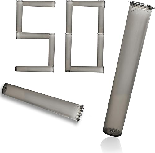 Miniatura 1 de TORMEN Tubos de 4.567 in, recipiente de sellado, impermeable, hermético, a prueba de olores, botellas de plástico para apretar con tapas (gris