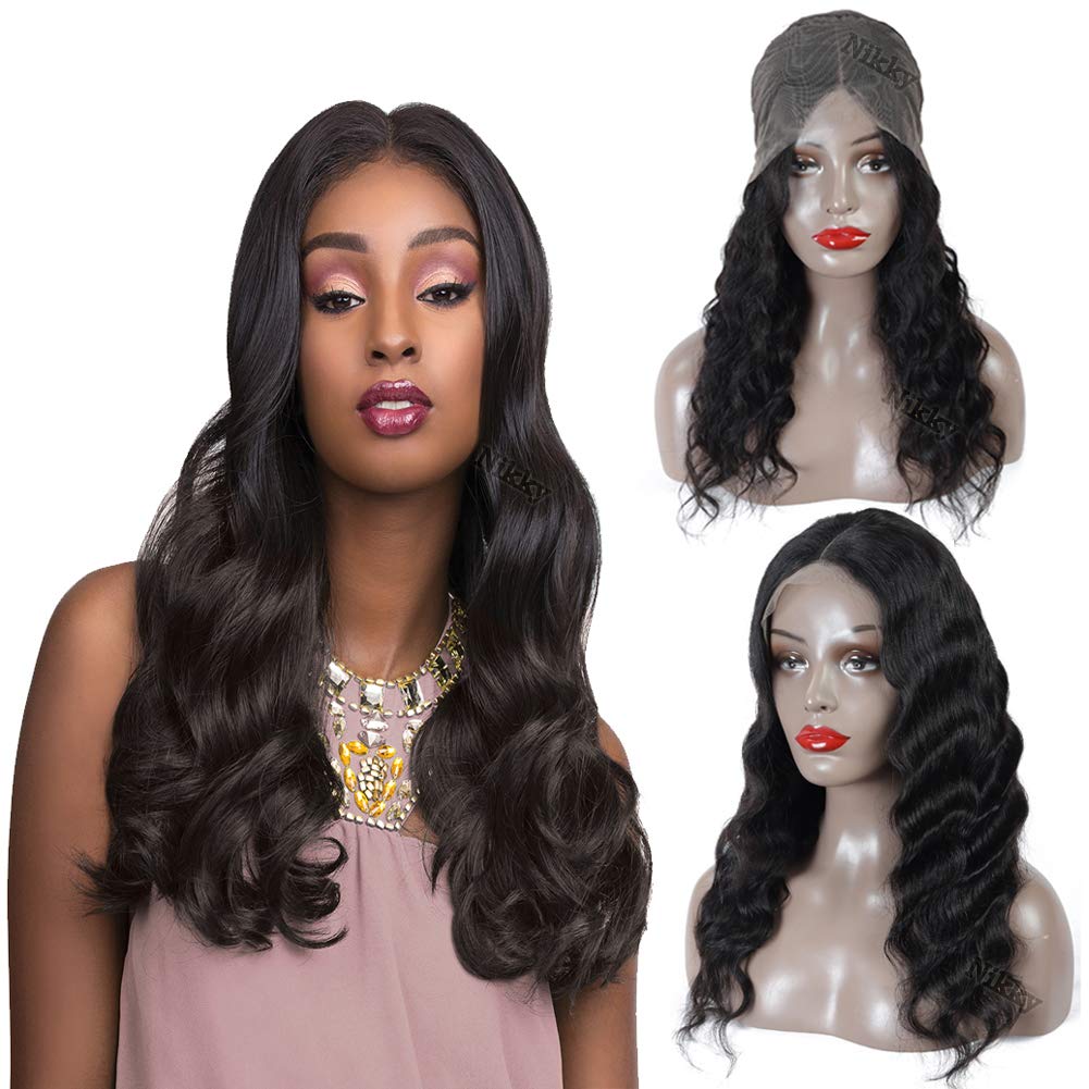 Nikky Hair Brazilian Body Wave Lace Front Wigs Human Hair 150% Density Body Wave Wigs with Baby Hair 13x4 Body Wave Wigs for Black Women(14inch)