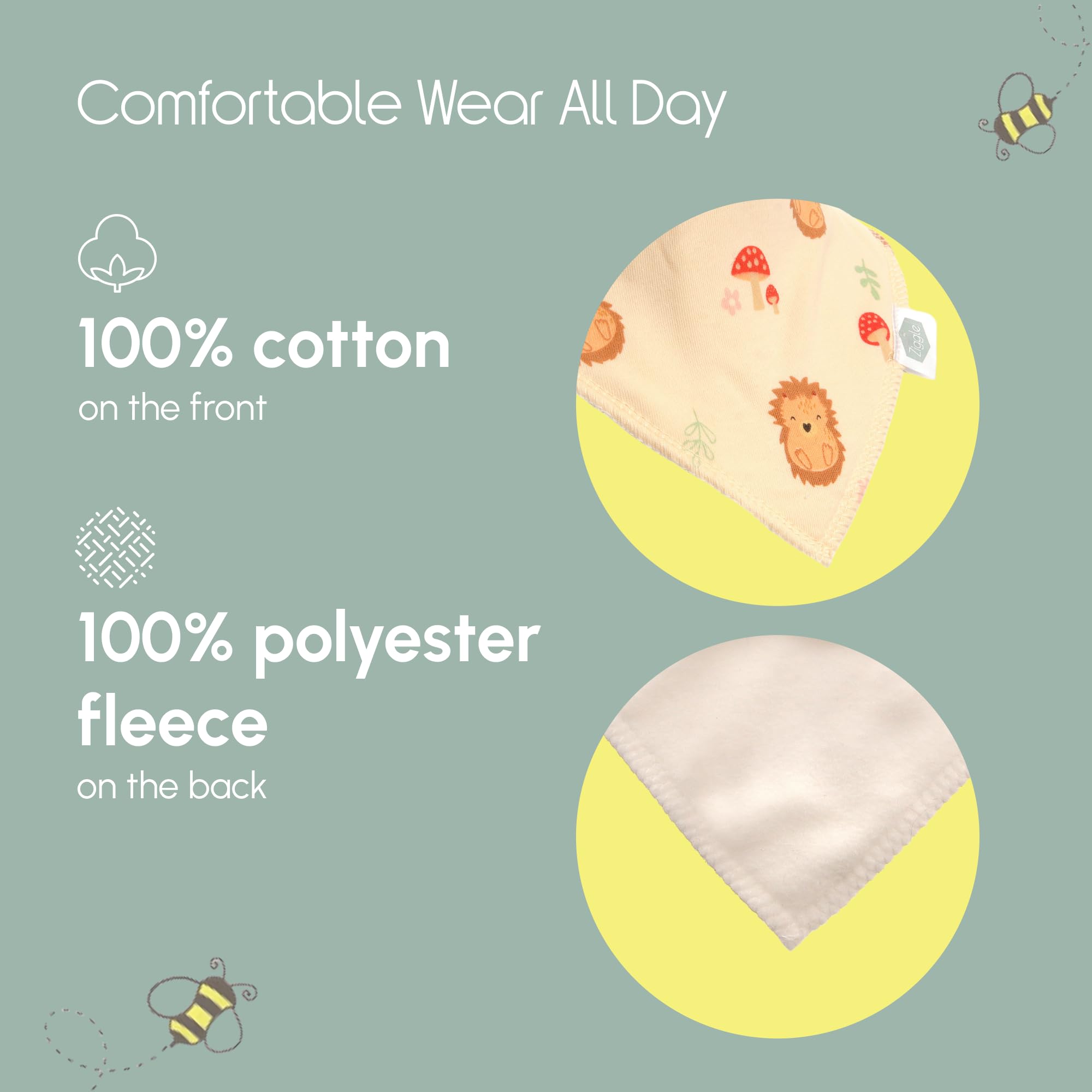 Bandana Dribble Bibs - Cotton Front Baby Bibs Newborn to 24 Months - Newborn Baby Gifts - Bibs For Comfortable Kids — view 56