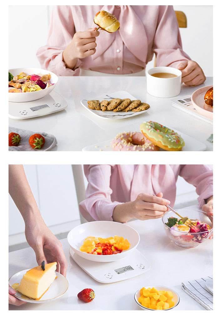 Báscula de Cocina Digital Báscula de precisión para repostería doméstica Báscula electrónica Comercial para Pesar Alimentos con Cero Tara y retroiluminación,