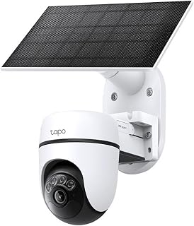 TP-Link Tapo TC90 Kit Solar‑Powered Pan/Tilt Security Camera – Wire‑Free Outdoor Wi‑Fi Camera with Solar Panel – 2K QHD – AI Detection – Night Vision