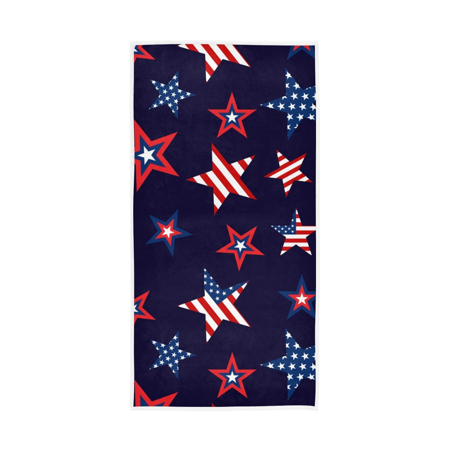 senya Soft Hand Towels for American Independence Day, American Stars with USA Flag July 4th Patriotic Towels Highly Absorbent Hand Towels for Bathroom