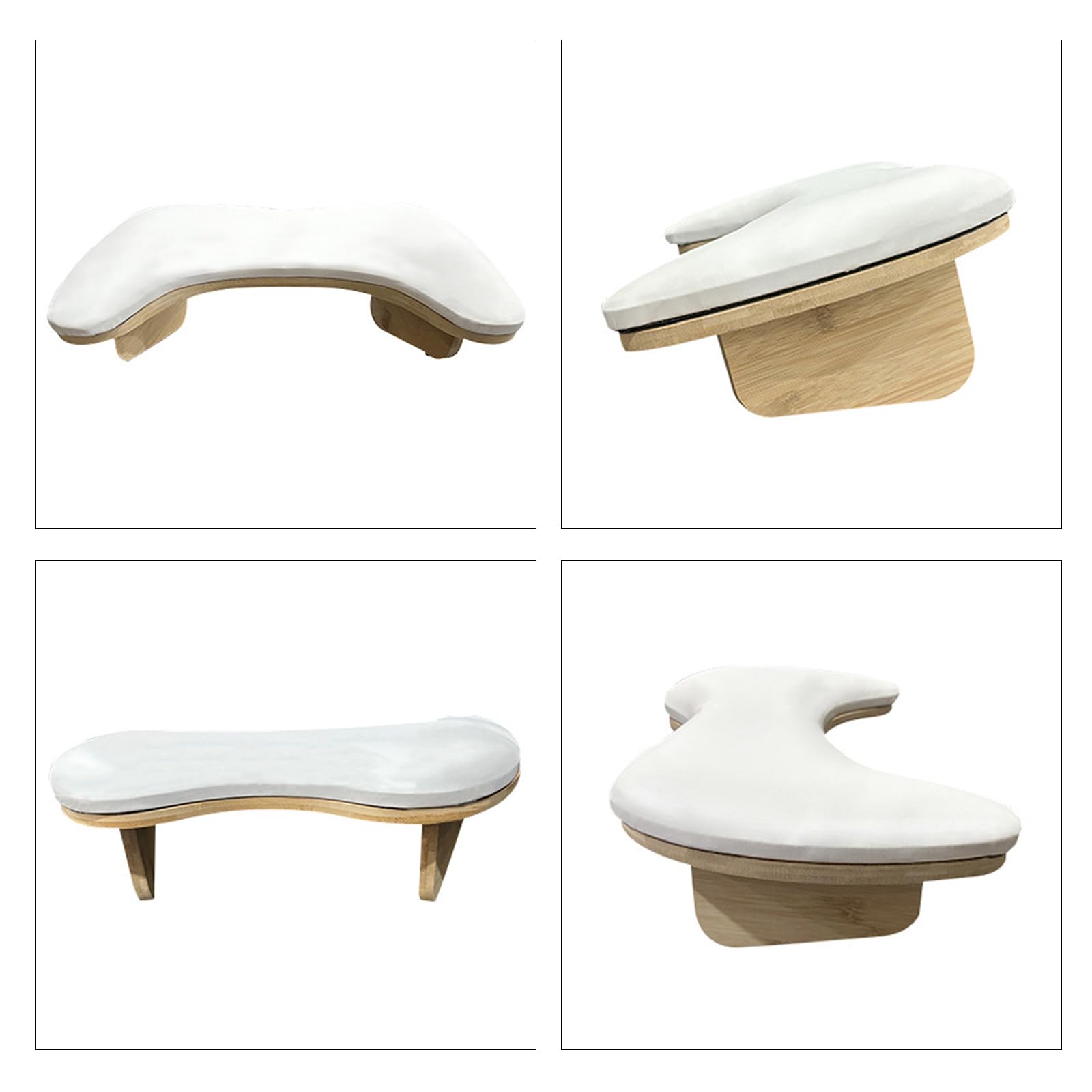 Repose-poignet en forme de U pour studio de manucure - Repose-poignet pour technicien des ongles - Pour table de manucure (blanc)
