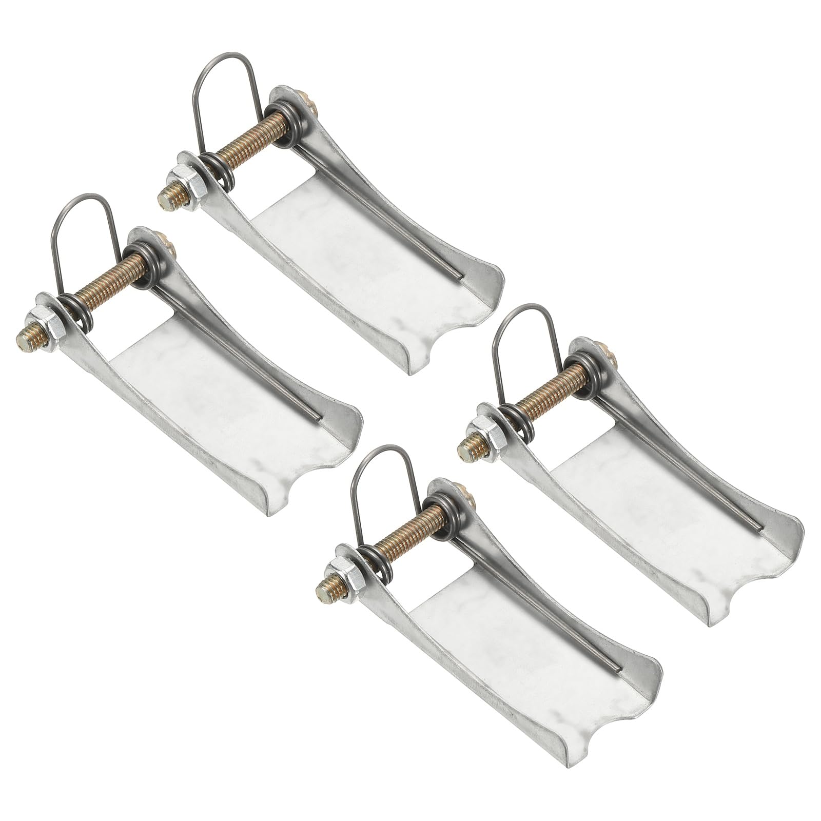 sourcing map 4Pcs Hook Safety Latch Kit, 50mm x 22mm Carbon Steel Towing Receiver Hitch Replacement for Clevis Truck Trailer Crane Towing Lifting Hook (0.5mm Thick, 1 Ton)