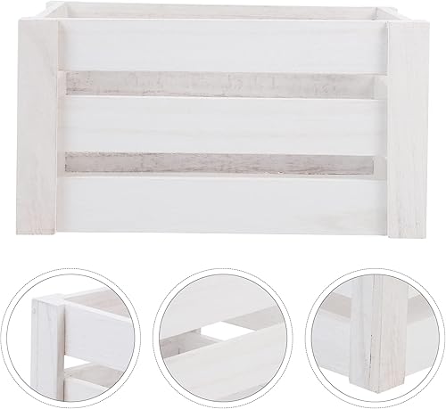 Miniatura 3 de CLISPEED Cajón de madera vintage para anidar, cesta de madera, cajas de almacenamiento de madera rústica, caja de madera rústica vintage para