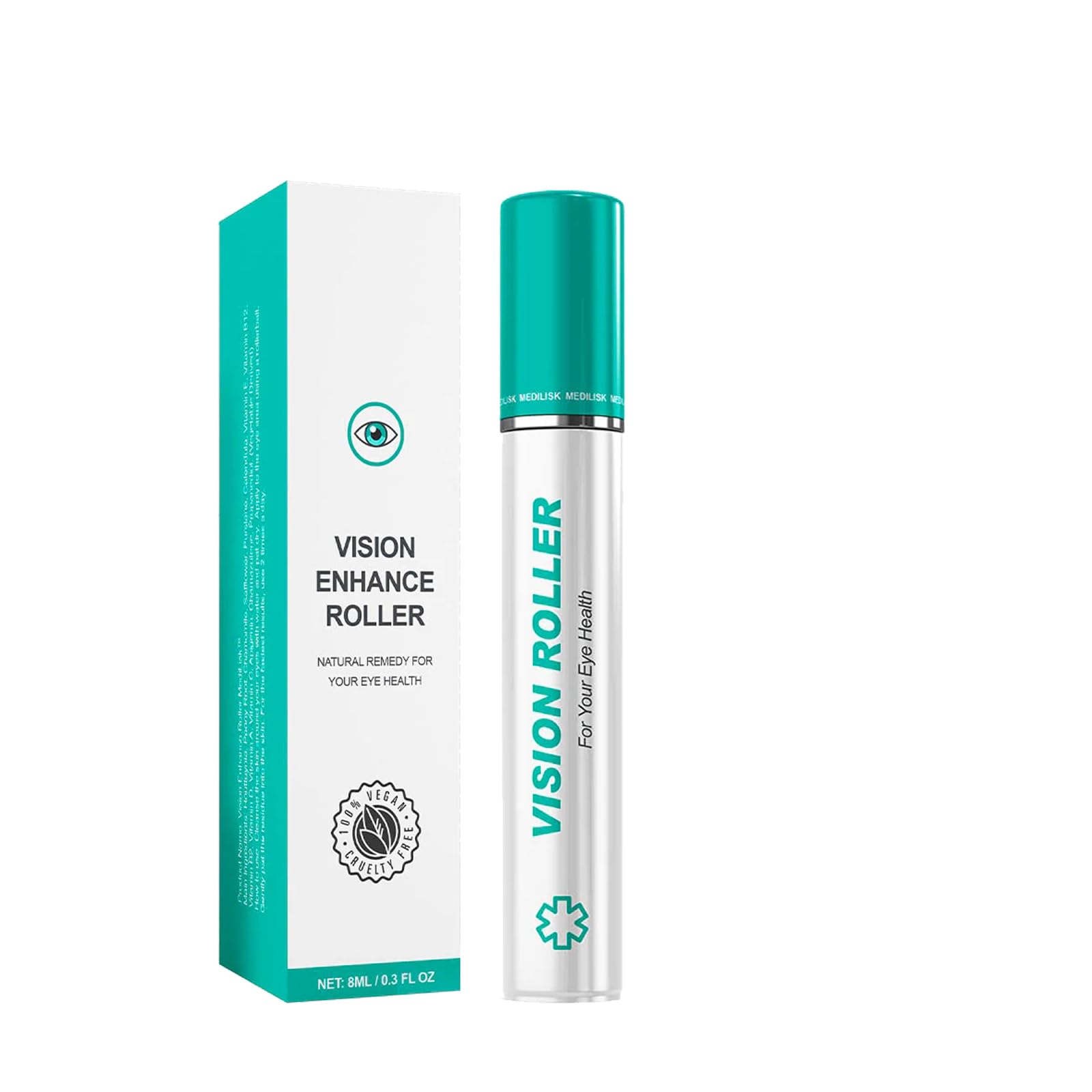 Vision Enhance Roller Medilisk,Medilisk Ophthalmic Vision Enhance Roller, Vision Enhance Roller Eye Massage Roller, Enhances Visual Clarity, Relieve Eye Strain, Relief Dry Dryness (1PCS)