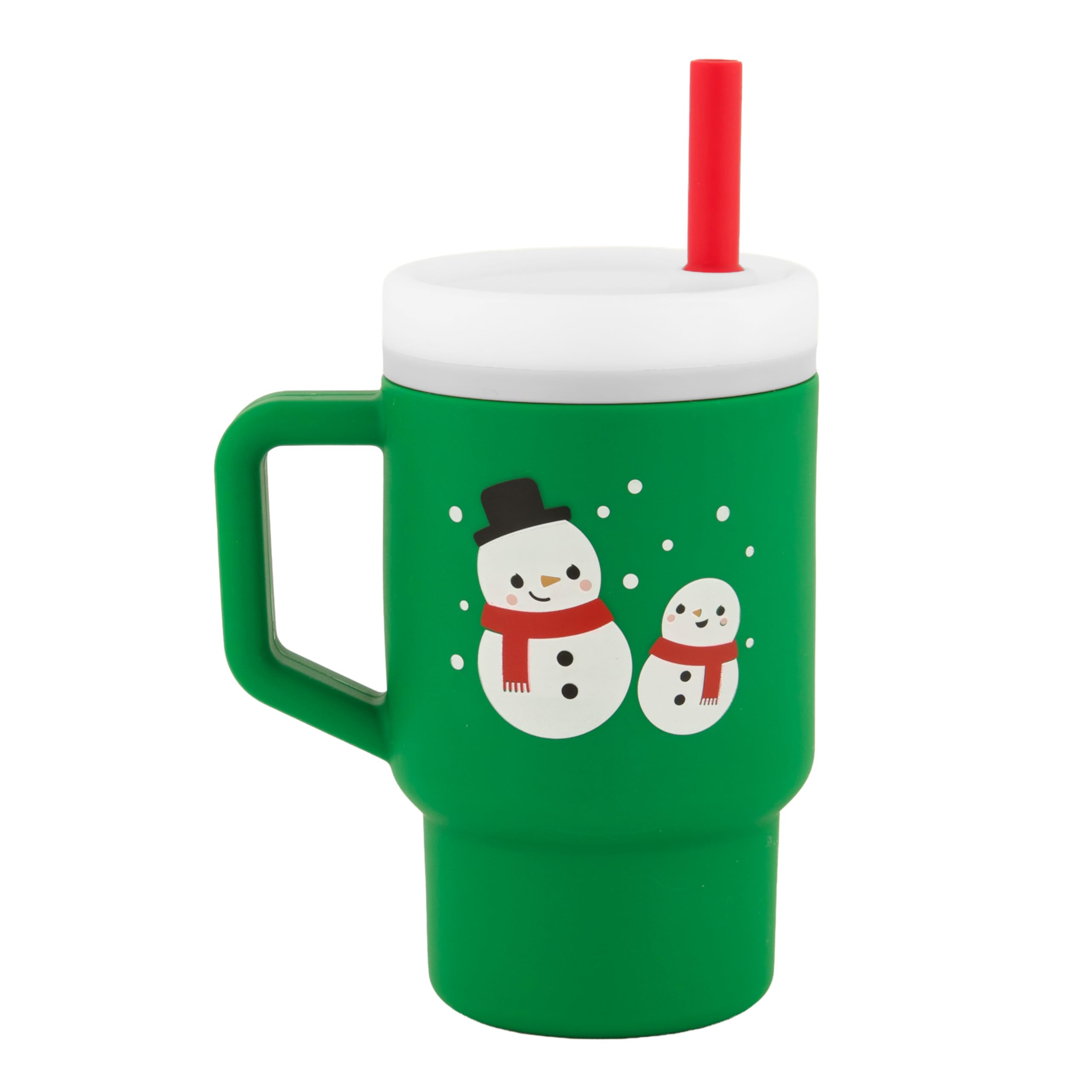 Infantino My 1st Tumbler – Adorable Miniature Tumbler with Leak-Resistant Straw and Toddler-Friendly Handle, Encourages Hydration, Easy to Clean, (290 ml), Green Snowman-picture-31