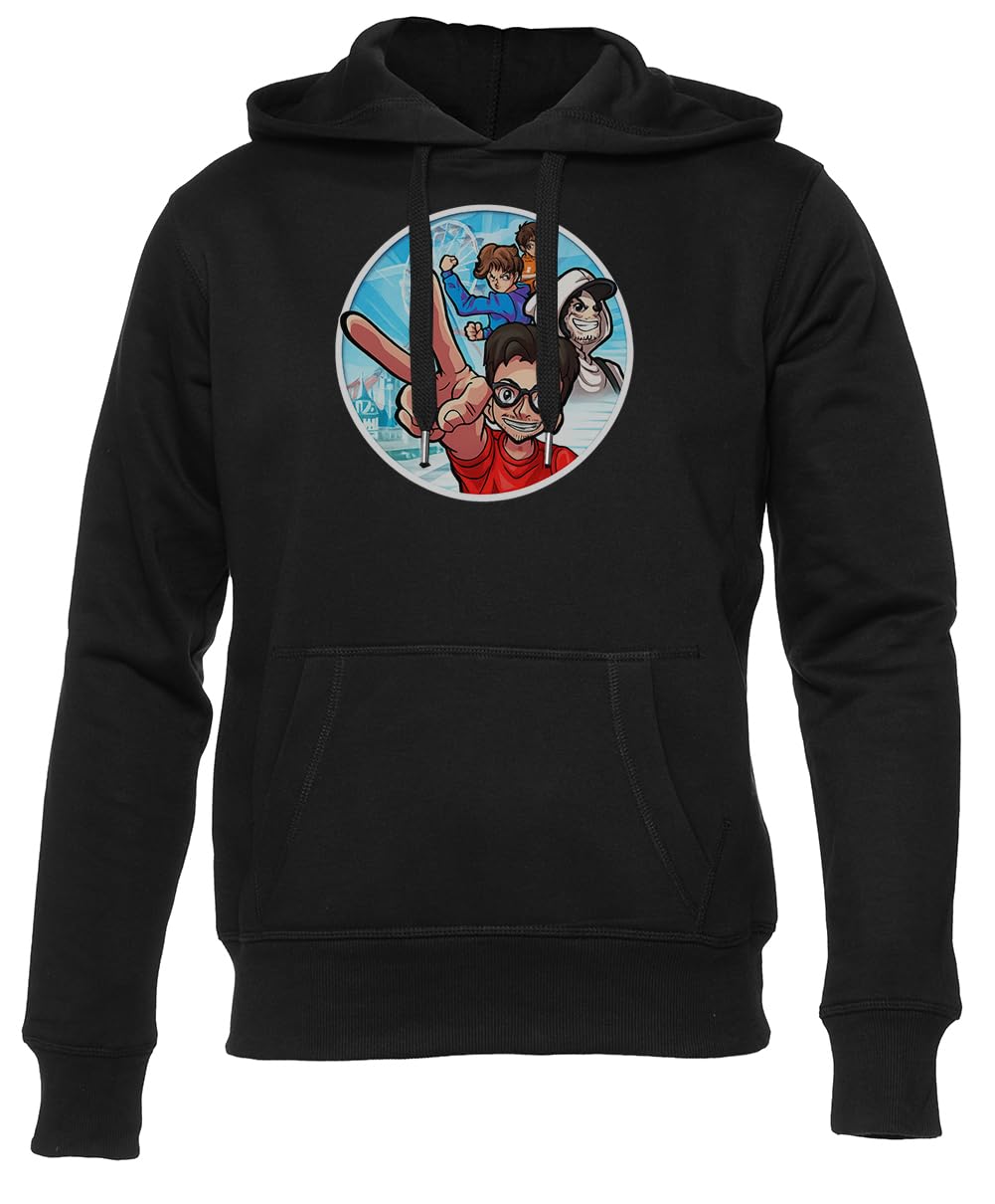 Newtee Demonexion Sudadera Unisex Negra para Hombre y Mujer Unisex Black Hoodie Men Women
