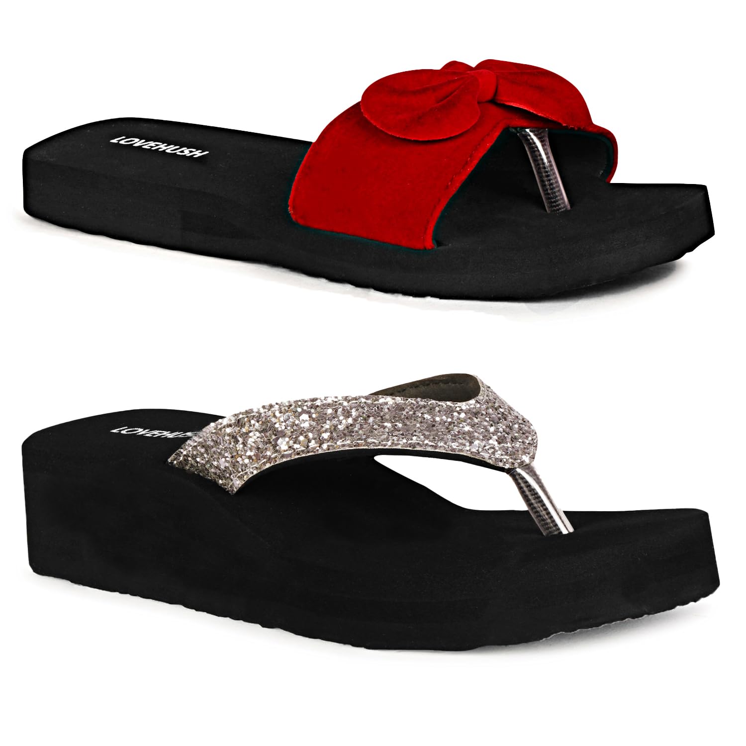 LOVEHUSH Doctor Slipper for Women | Orthopedic, Diabetic, Pregnancy | Soft Doctor Anti-Skid Slipper for Women |Slides, Flip-Flops, Slippers, Chappals | For Ladies and Girls S10-RED-S5-GRY-7 (B0D4R8761D) Amazon Price History, Amazon Price Tracker
