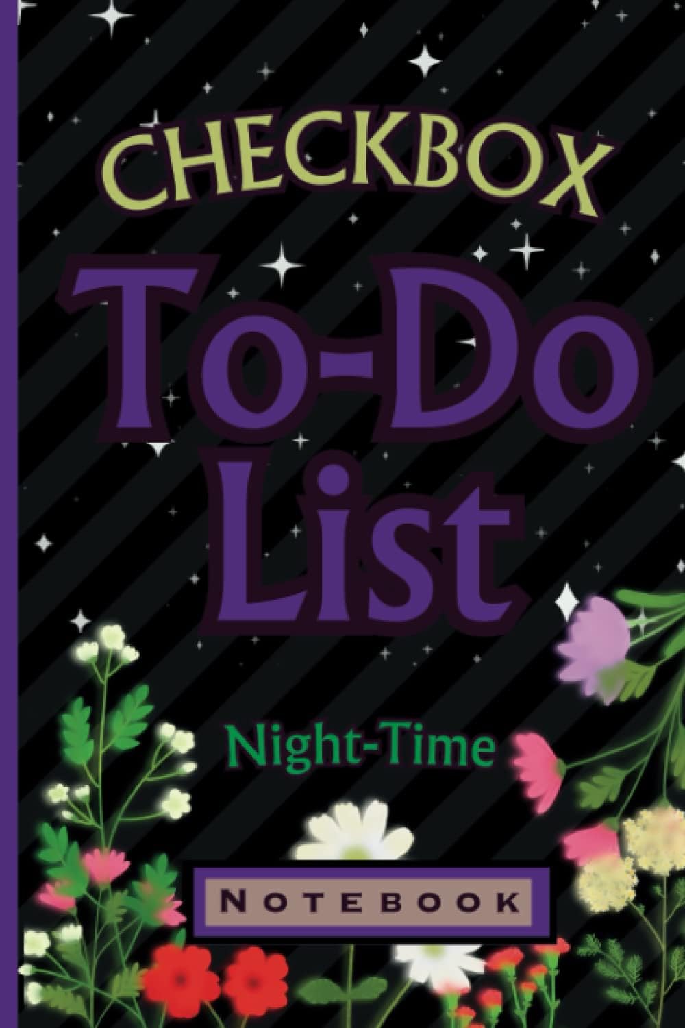 Checkbox To-Do List: Night-Time Notebook, Indigo Trim Cover