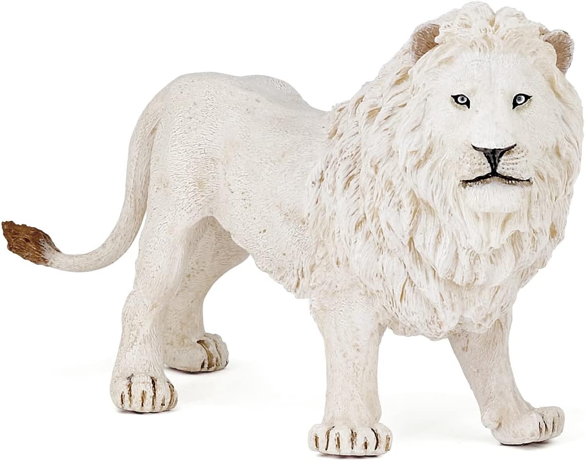 Realistic White Lion Figure Toy for Kids - Ages 3+ - Wild Life Collection - Educational Play Wildlife Discovery - Gift Idea Toy for Girls and Boys - 14.5 Cm X 4.7 Cm X 8.2 Cm