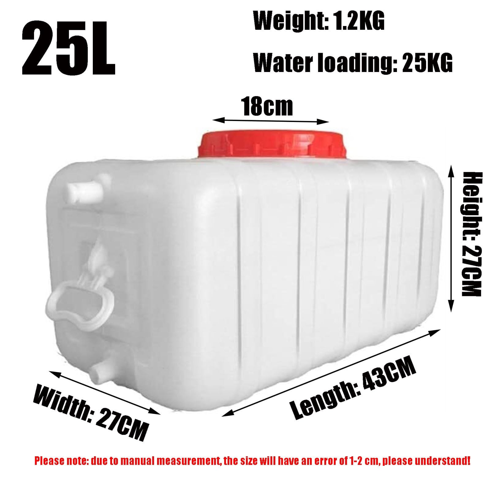 Serbatoio d'Acqua Plastica Portatile Domestico Campeggio All'aperto, Emergenza for Uragani Escursionismo