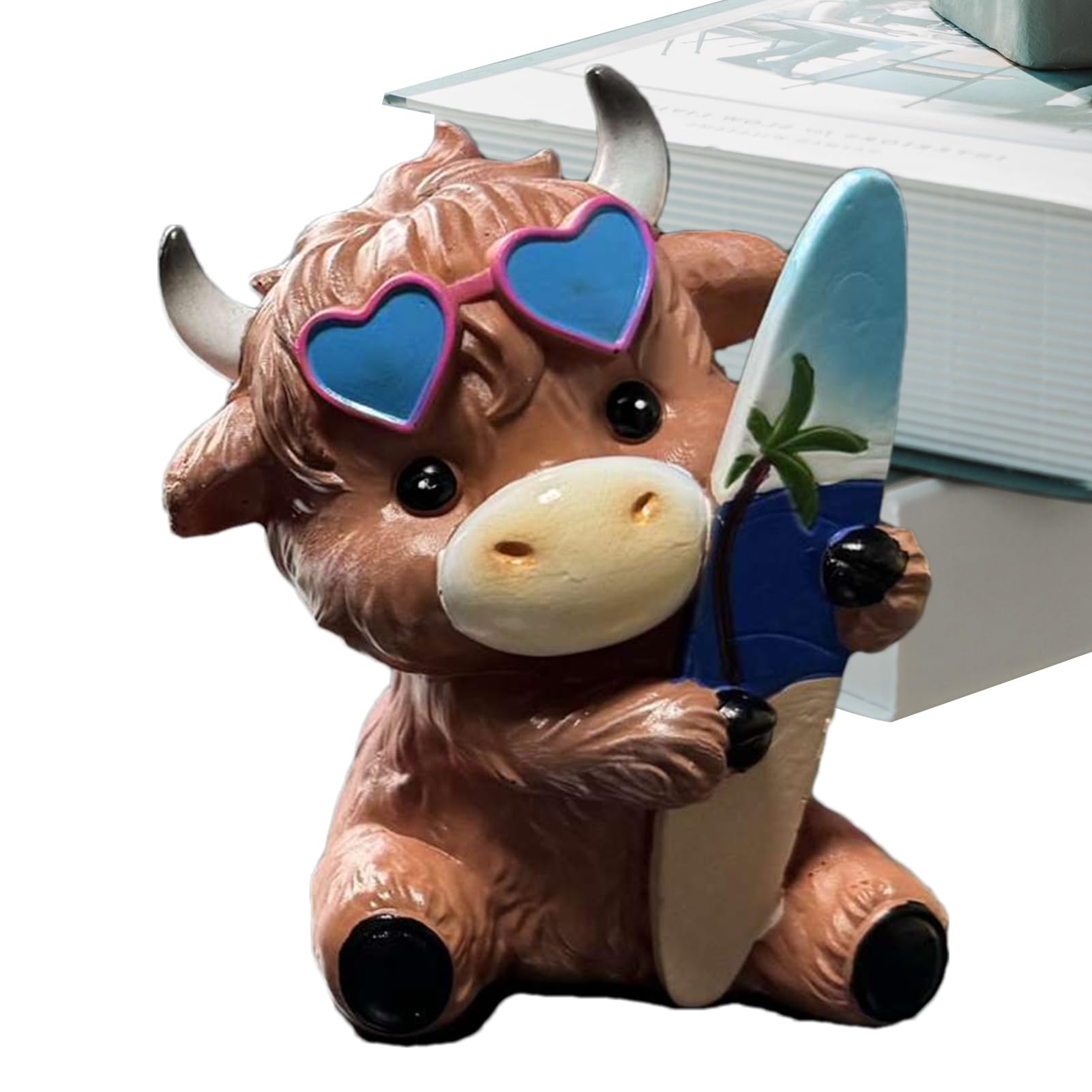 Figurines vache Highland décoratives maison jardin intérieur extérieur style rustique