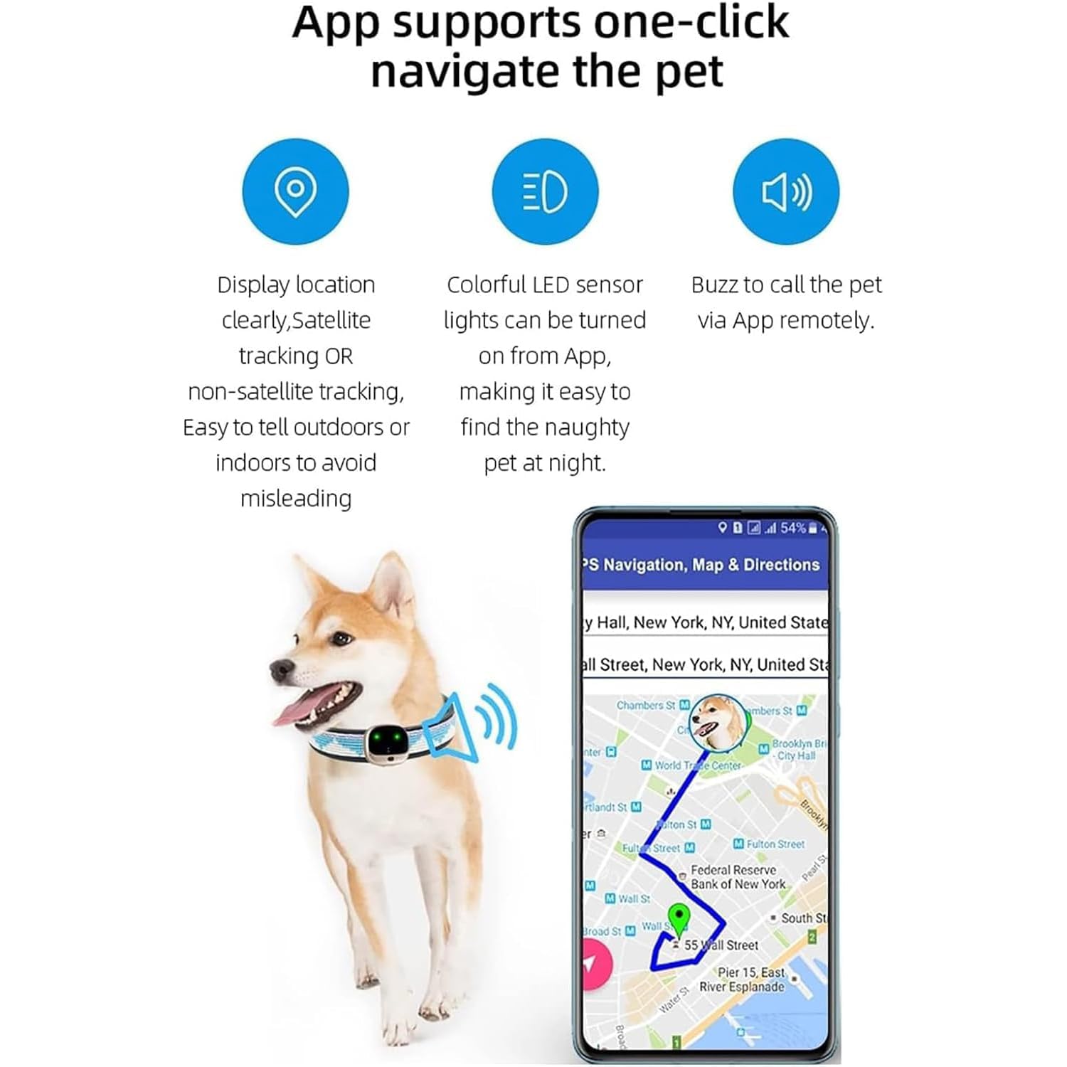 Rastreador De Mascotas 4G, Collar Rastreador For Perros,Localizador De Mascotas Inalámbrico Con GPS Recargable,3 Modos De Rastreo,impermeable IP67,Buscador De Rastreo En Tiempo Real For Perros Y Gatos