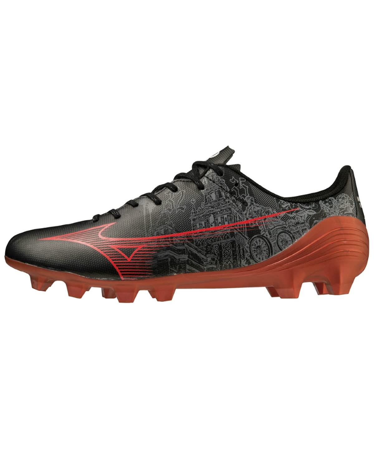 Mizuno スパイクシューズ ブラック/レッド Mizuno スパイクシューズ レッド ブラックサイズ24.5 - メルカリ