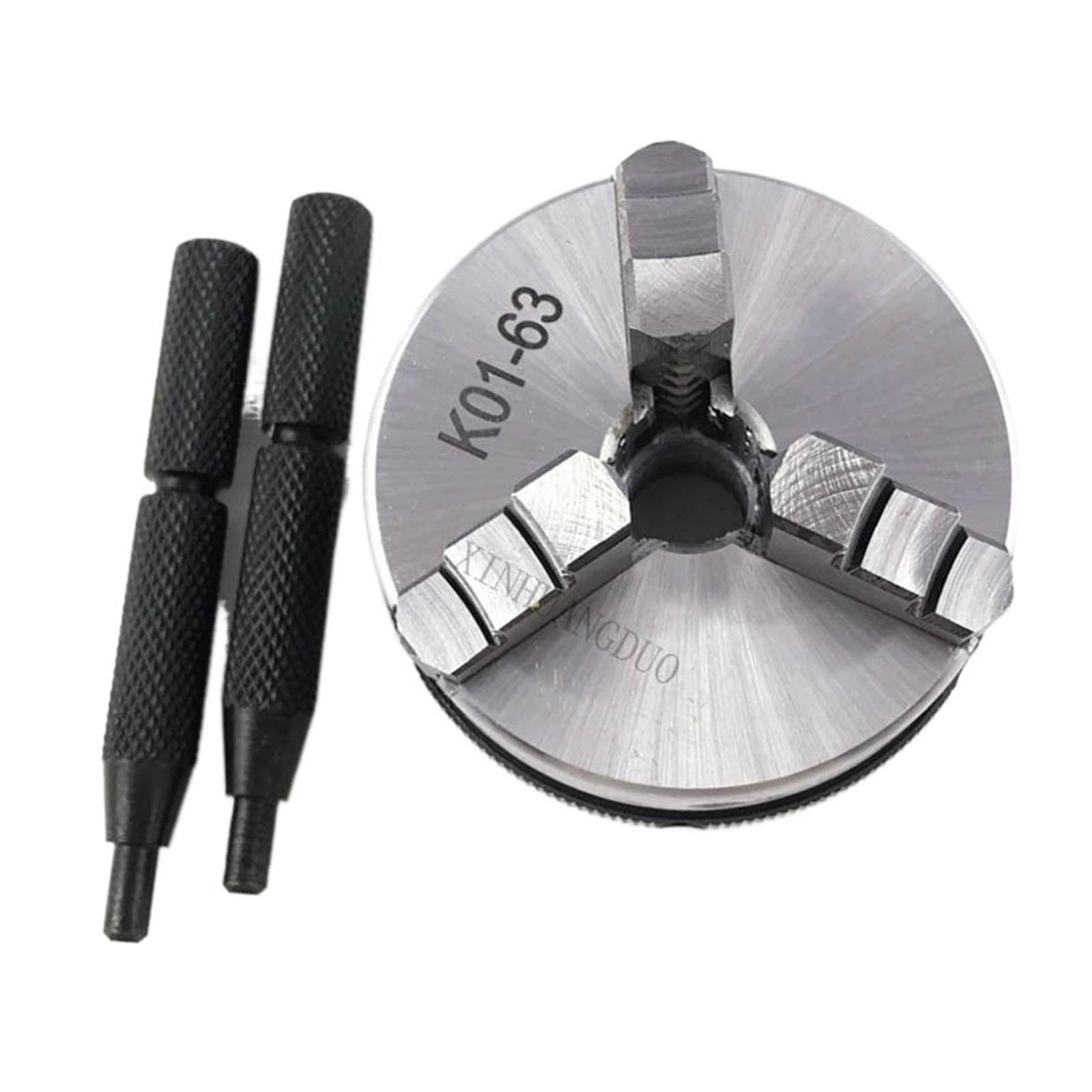 Portabrocas biela M14 * 1 Adecuado for K01-50/63 K02-50/63 Mini portabrocas de Torno CNC Mini portabrocas de Torno máquina de Piezas de Banco Chuck(K01 63 Chuck)