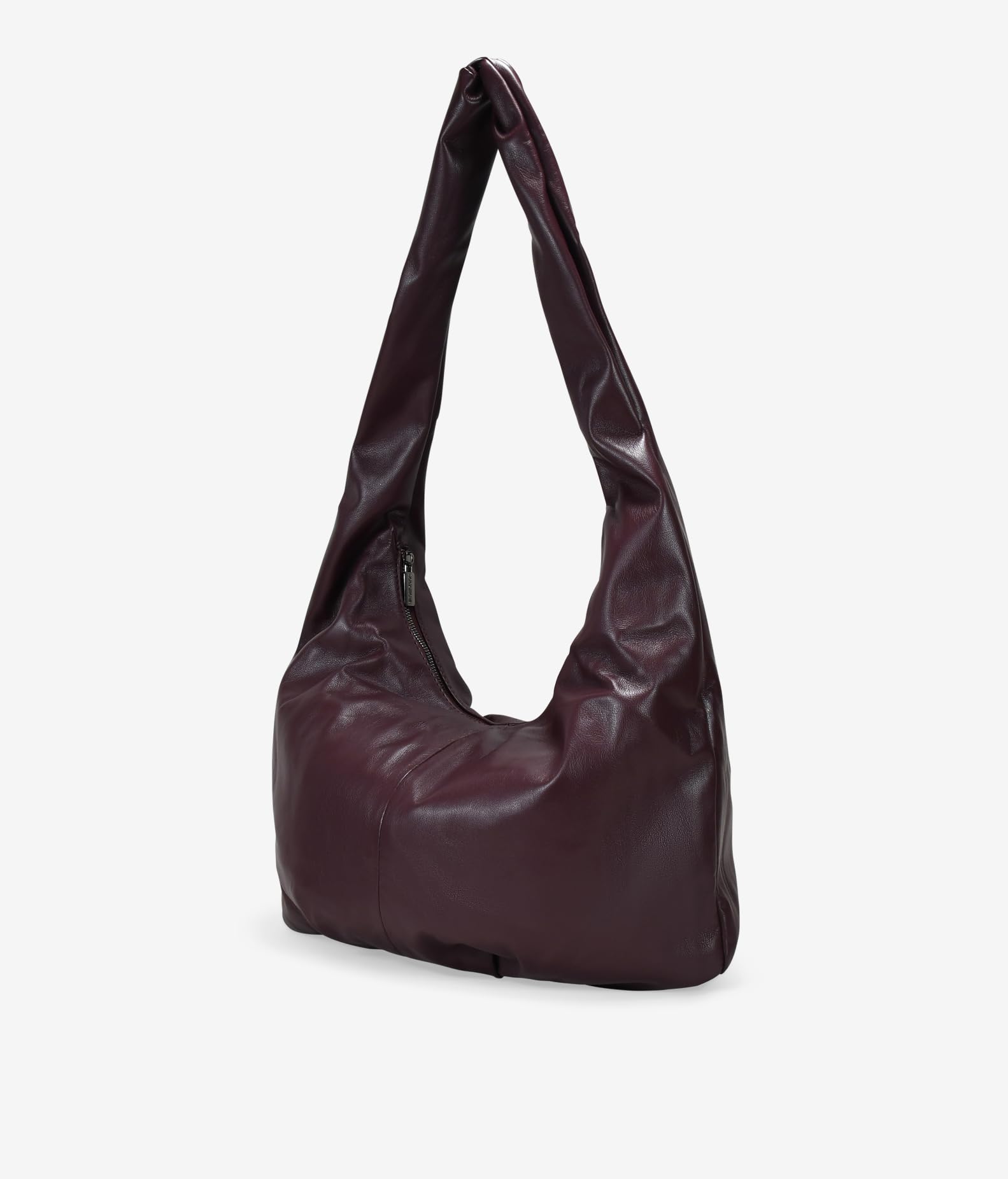BOSANOVA Bolso Bandolera Oversize para Mujer de Gran Capacidad con Textura Blanda, Bolsillos Interiores y asa de Cruzar Gruesa. Cierre con Cremallera metálica. Burdeos U