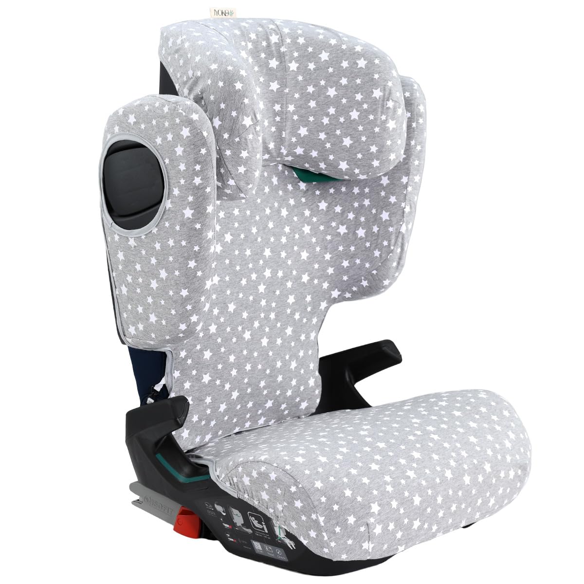 JYOKO KIDS Sitzbezug kompatibel mit Romer Kidfix (Romer Kidfix M I-SIZE, White Star)
