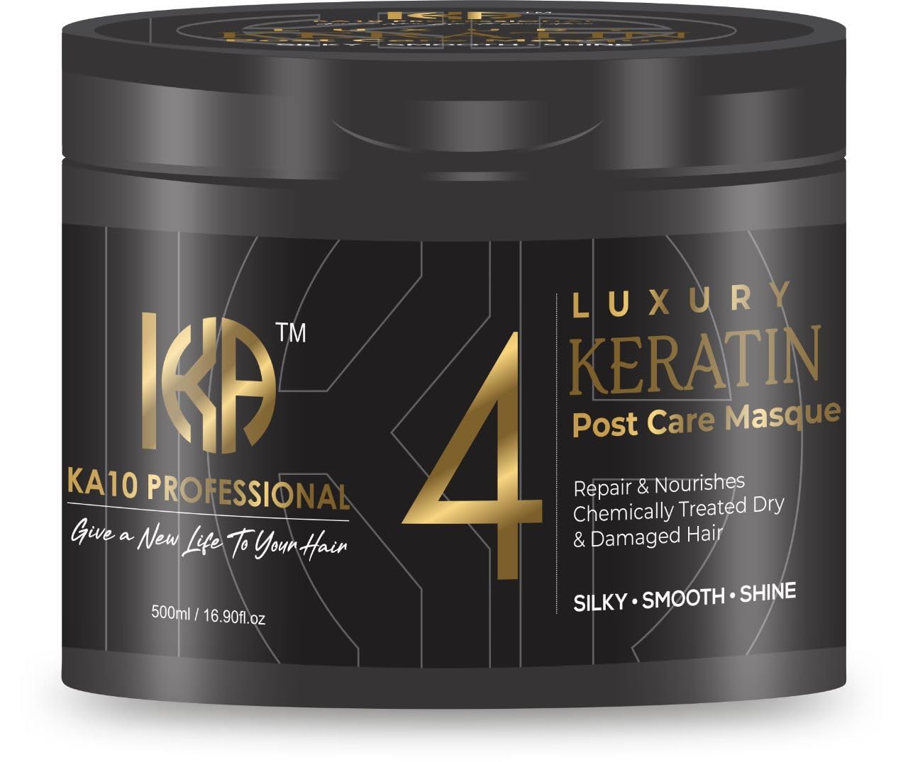 KA10 Professional Keratin Post Care Masque | Sulfate & Paraben Free Deep Conditioning Hair Mask | Intense Anti-Frizz Repair for Chemically Treated & Dry Hair | (500ml)-image-42