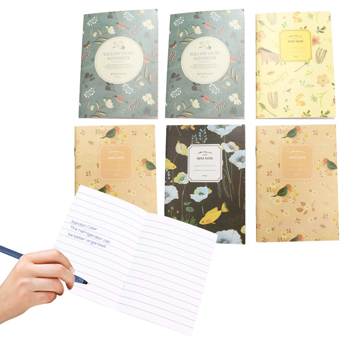 Gadpiparty 3 Set Mini Notebook Quaderni Piccoli Con Pagine Per Ufficio E Scuola Design Naturale Misto Facili Portare E Usare 50 Pezzi * 3