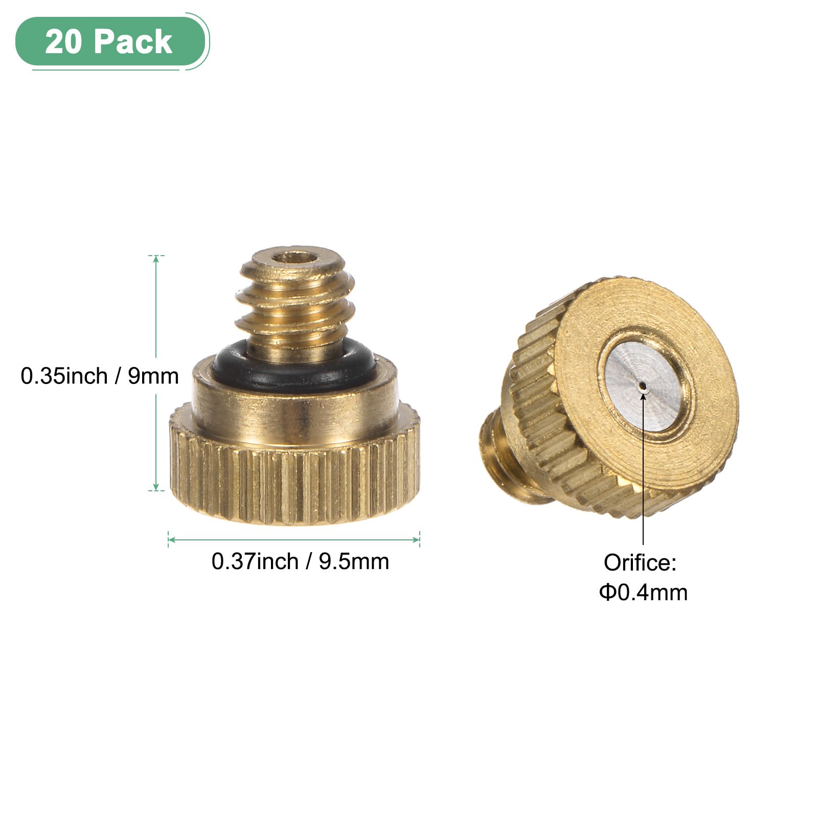 M METERXITY 20-Pack Brass Misting Nozzle - Image 3