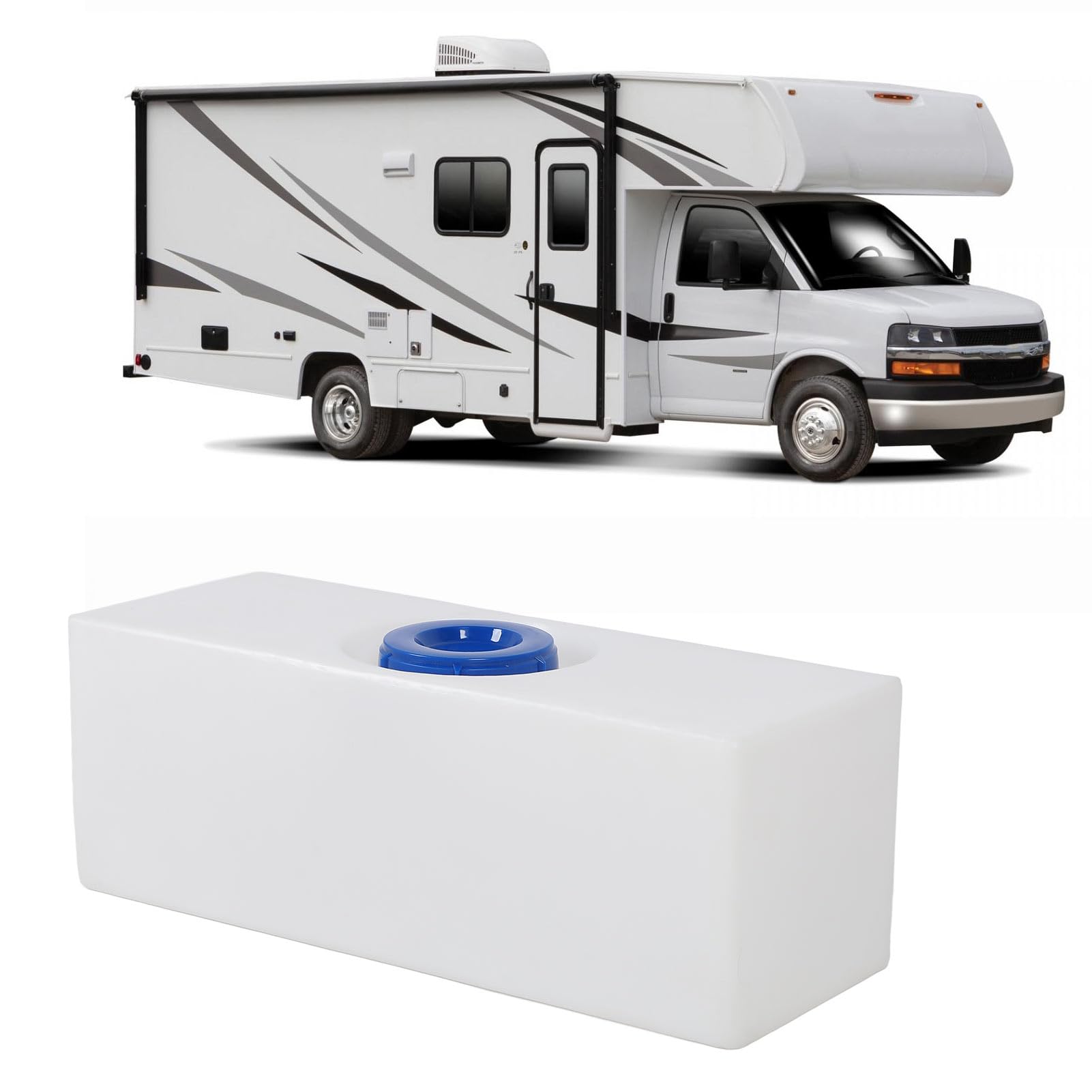 Réservoir de Rétention D'eau Douce pour Camping-car, Résistance aux Chocs, flexibilité Thermique, Réservoirs de Stockage de 15 Gallons, Remorque, Camping-car, Bateau, Yacht